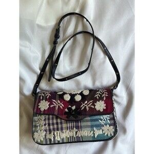 Desigual Red Purple Multi Color Shoulder Bag